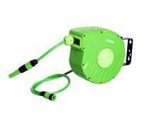 Outsunny Portatubo da Giardino Bloccabile e Retraibile con Rotazione 180° Verde