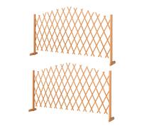 Outsunny Recinzione Espandibile Legno, 180 x 30 x 103 cm, Marrone