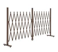 Outsunny Recinzione Estensibile Autoportante, Griglia Flexy Traliccio in Acciaio e Alluminio Pieghevole Salvaspazio, Larghezza 52-405 cm, Marrone scuro