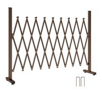 Outsunny Recinzione per Giardino a Larghezza Regolabile in Metallo 250x103.5 cm