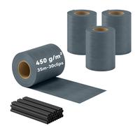 Outsunny Recinzione Privacy Giardino, Resistente UV con Clips, 35m x 19cm Grigio