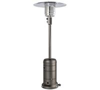 Outsunny Riscaldatore da Esterno con Rotelle e Spegnimento Automatico Marrone