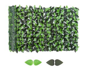 Outsunny Rotolo Siepe Artificiale Finta Sempreverde Artificiale Sintetica ,Siepe Finta Siepe Artificiale 1×3m Recinzione Aosom