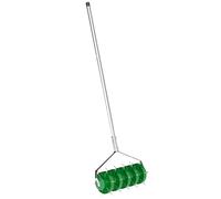 Outsunny Rullo Aeratore versatile per Prato con Punte e Manico Smontabile in Tre Pezzi, Verde Aosom Italy