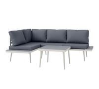 Outsunny Salotto da Giardino 2 Divani con Schienale Regolabile e Tavolino Grigio