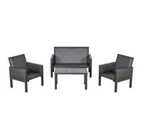 Outsunny Salotto da Giardino con Divano da Esterno in Rattan Set 4 Pz