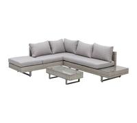 OUTSUNNY - Salotto Da Giardino, Divani Esterno Con Tavolino Da Giardino, Mobili Da Giardino In Rattan Grigio