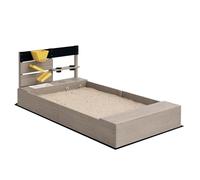 Outsunny Sandbox con elementi da cucina, sandbox in legno, 154 x 80 x 60 cm, design senza fondo, per bambini di 3-7 anni, giardino, grigio