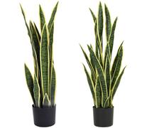 Outsunny Sanseveria Finta in Vaso da Esterno e Interno 21 Foglie Ø20x90 cm
