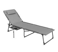 Outsunny Sdraio da Giardino Pieghevole Reclinabile 60x190x31 cm Grigio