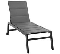 Outsunny Sdraio da Giardino Reclinabile su 5 Livelli con Rivestimento