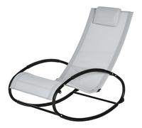 Outsunny Sedia a Dondolo da Giardino Telaio Rivestimento Texteline