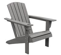 Outsunny Sedia da Giardino, design ergonomico, resistente alle intemperie, HDPE, grigio, 75 x 87 x 90 cm