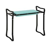 Outsunny Sedia Inginocchiatoio Pieghevole, 58x28x49 cm, Verde e Nero | con Cuscinetto Imbottito, Panca da Giardino, in EVA e Acciaio