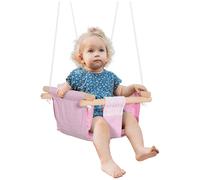 Outsunny Seggiolino Altalena per Bambini in Tessuto e Legno con Cuscino