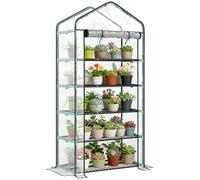 Outsunny Serra a Casetta a 5 Livelli 90x49x193 cm Trasparente