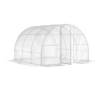 Outsunny Serra a tunnel 3 x 3 x 2 m 9 m² con porta a battente PE 150 g/m² per Ortaggi Piante Fiori