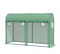 OUTSUNNY - Serra A Tunnel Da Giardino, 2 Porte Avvolgibili 4 Finestre Acciaio E Pe - SPEDIZIONE GRATUITA