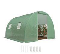 Outsunny Serra a Tunnel da Giardino e Orto 3x3x2m Copertura in PE Verde