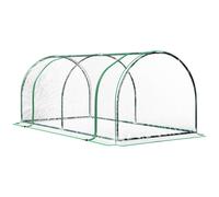 Outsunny Serra a Tunnel da giardino in Acciaio con Copertura in PVC, 200x100x80 cm, Trasparente e Verde Aosom Italy