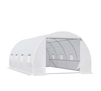 Outsunny Serra da Giardino a Tunnel Per Piante in PE 6x3x2m Bianco