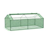 Outsunny Serra da Balcone e Giardino con Finestre arrotolabili a 2 liveli e Copertura in PE, in tessuto a rete 180x90x70cm, Verde Aosom Italy