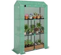 Outsunny Serra da Balcone per Orto 3 Livelli Anti UV 100x40x150 cm Verde