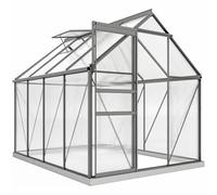 Outsunny Serra da Giardino 1.9x2.5 m Policarbonato Grigio Scuro