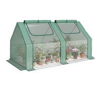 Outsunny Serra per Orto con 2 Coperture PE e PVC Estate e Inverno