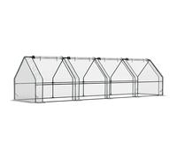 Outsunny Serra Piccola da Giardino a 4 Porte in Acciaio PE Trasparente