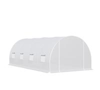 Outsunny Serra da Giardino a Tunnel Per Piante in PE 6x3x2m Bianco