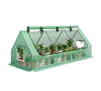 Outsunny Serra da Giardino con 2 Finestrelle Laterali 240x90x90 cm Verde