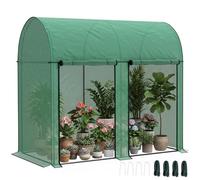 Outsunny Serra da Giardino con 2 Porte a Cerniera 2x1x1.78 m Verde