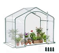Outsunny Serra da Giardino con Ingresso a Zip 182x100x152 cm Trasparente