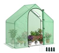 Outsunny Serra da Giardino con Porta a Cerniera Funi 1.8x1x1.7 m Verde