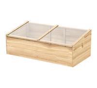 Outsunny Serra da Giardino e Fioriera per Balcone in Legno di Abete Naturale, 100x50x35cm, 100x50x35cm
