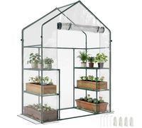 Outsunny Serra da Giardino per Piante PE Impermeabile 142x73x195cm Verde
