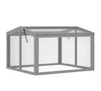 Outsunny Serra fredda con copertura 90x80x58cm Grigio chiaro