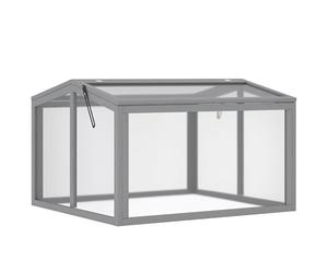 Outsunny Serra fredda con copertura 90x80x58cm Grigio chiaro