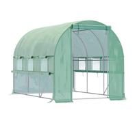 Outsunny Serra per Orto 3x2x2m in Acciaio e Copertura PE, Porte con Zip e Finestre a Rete, Verde Aosom Italy