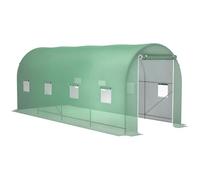 Outsunny Serra a Tunnel da Giardino 8 Finestre e Porta Avvolgibile 5x2x2m