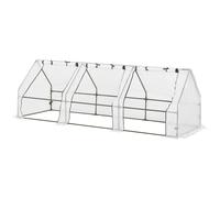 Outsunny Serra per Orto con Telaio in Acciaio e Copertura in PE Bianco