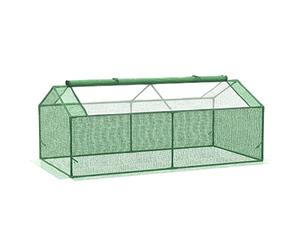 Outsunny Serra Piccola da Giardino con Finestre a 2 Livelli, Serra per Orto e Balcone e Copertura in PE, 180x90x70cm, Verde