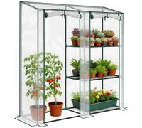 Outsunny Serra Verticale a 2 Sezioni con 3 Ripiani 143x45x151 cm