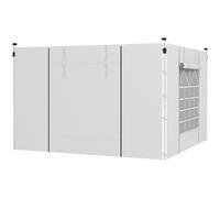 Outsunny Set 2 Pareti Laterali per Gazebo 3x3 m e 3x6m, Teli per Gazebo con Finestre e Tende Avvolgibili in Tessuto Oxford, 295x195cm, Bianco