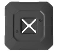 Outsunny Set 2 Pesi per Ombrellone Riempibili, Basi per Ombrellone da Giardino in HDPE, Riempibile con 80 kg di Acqua o 105 kg di Miscela di Sabbia e Acqua, 101x101x12cm, Nero