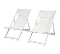 Outsunny Set 2 Sedie Poltrona Sdraio da Esterni, Pieghevoli e Reclinabili