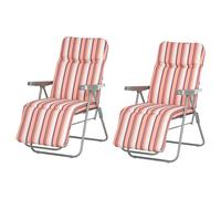 Outsunny Set 2 Sedie Sdraio Pieghevoli e Regolabili a 5 Livelli