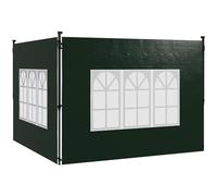 Outsunny Set 2 Teli per Gazebo 3x3 m e 3x6m, Pareti Gazebo con Finestre in PE e Plastica, Verde