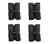 Outsunny Set 4 Pesi per Gazebo in Tessuto Impermeabile da Riempire con 15kg di Sabbia o Ghiaia - Nero Aosom